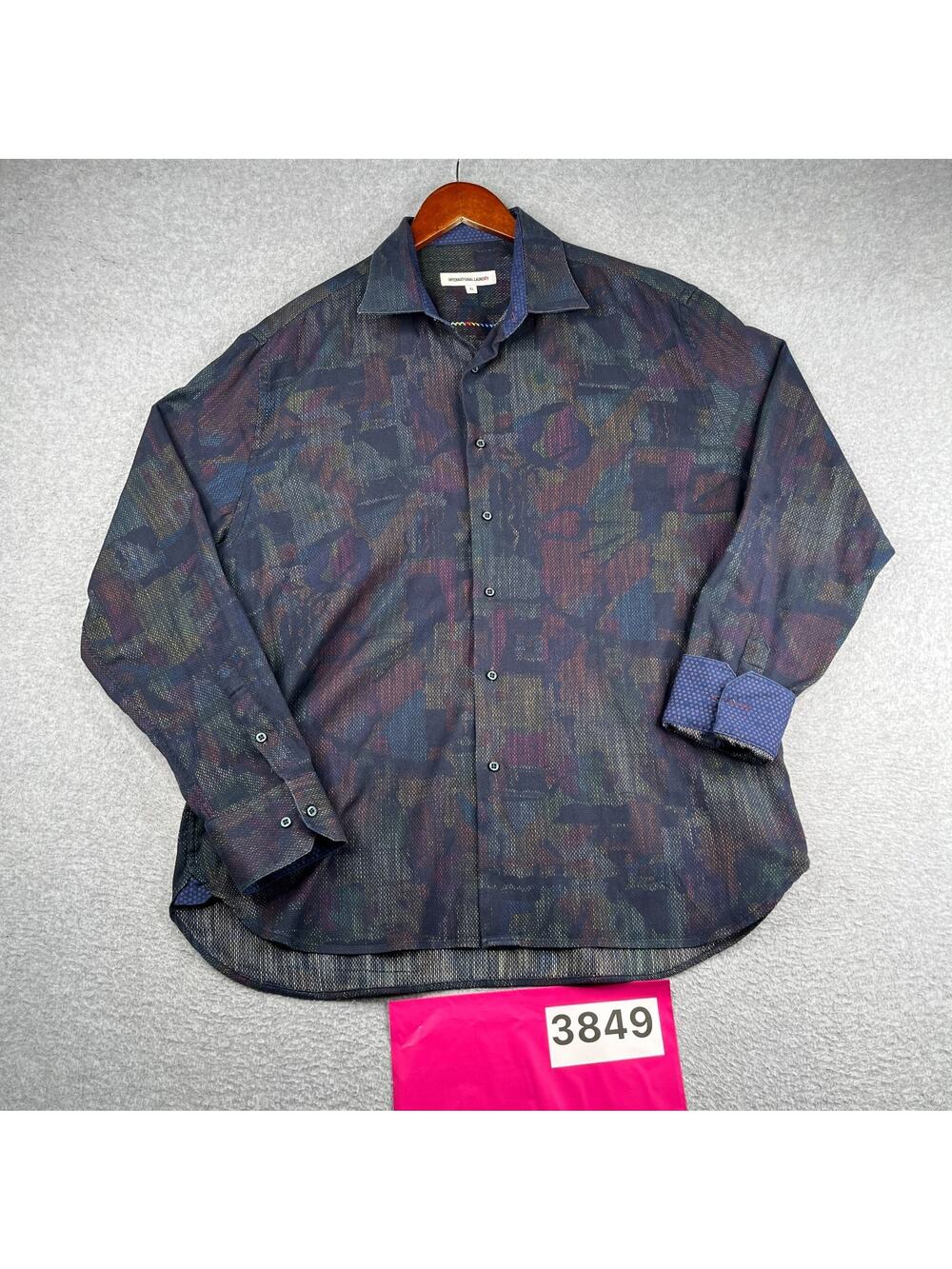 International Laundry Shirt Colorful Camouflage Button Up Long Sleeve Mens XL